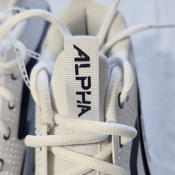 Nike Alpha Menace 4, White and Midnight Blue Men's Football Cleats - Picture 8 of 12